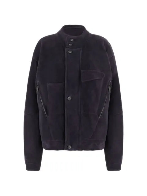 Giorgio Armani suede panelled jacket