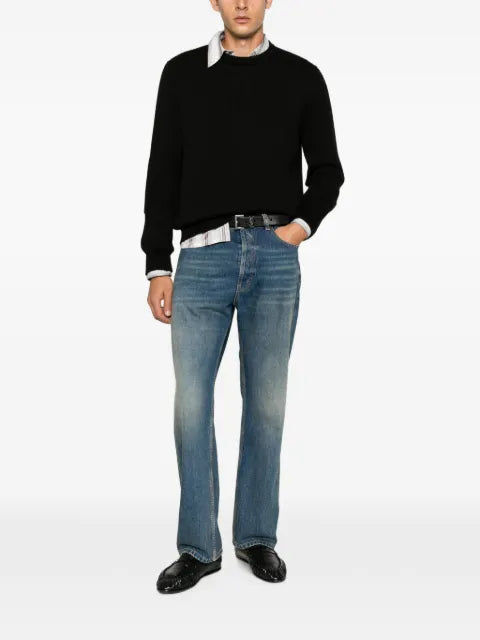 Saint Laurent crewneck sweater in cotton knit