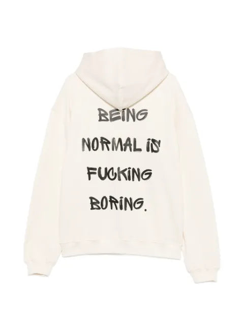 GEORGE. logo-print pouch-pocket hoodie