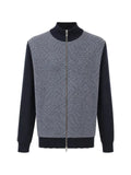 Tombolini herringbone-pattern zip-up cardigan