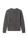 Calvin Klein logo-patch marl-knit sweater