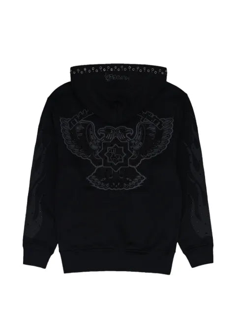 MURD333R.FM Chop333r rhinestone-embellished zip-up hoodie