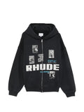 RHUDE Winter 91 Rallye graphic-print zip-up hoodie