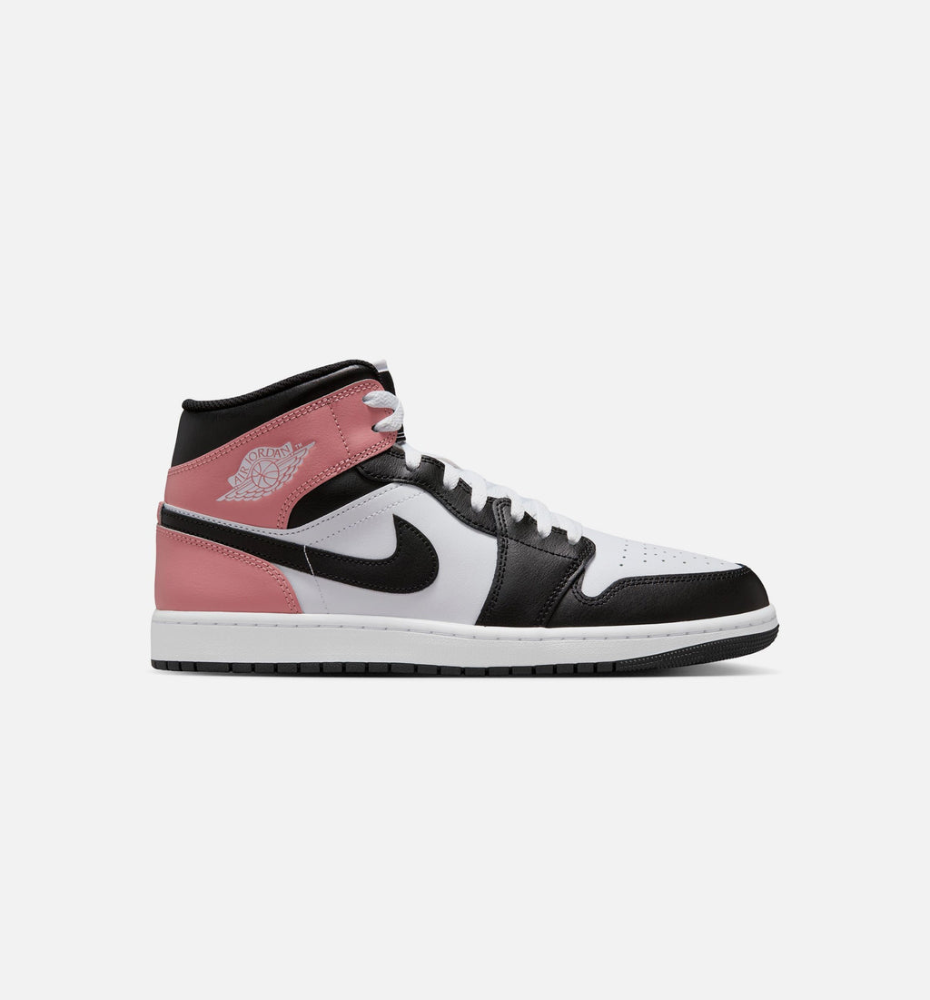 Air Jordan 1 Mid Men's Lifestyle Shoes - White/Rust Pink/Black