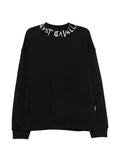 Just Cavalli logo-print ribbed-trim sweater