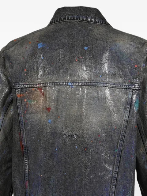 We11done painted-detail denim jacket