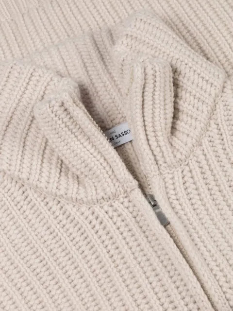 Gran Sasso ribbed-knit zip-up cardigan