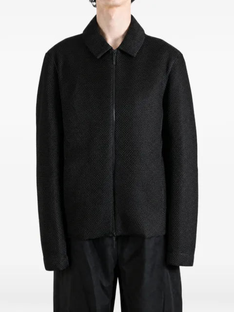PUMA mesh-texture zip-up jacket