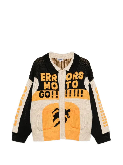 House of errors logo-intarsia knitted cardigan