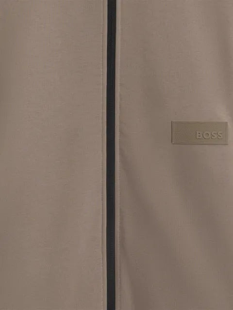 BOSS logo-patch zip-up sweatshirt