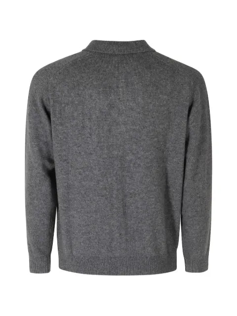 DUNST collared raglan-sleeve cardigan