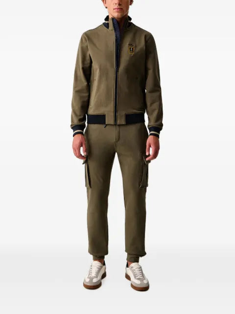 Aeronautica Militare logo-patch zip-up sweatshirt