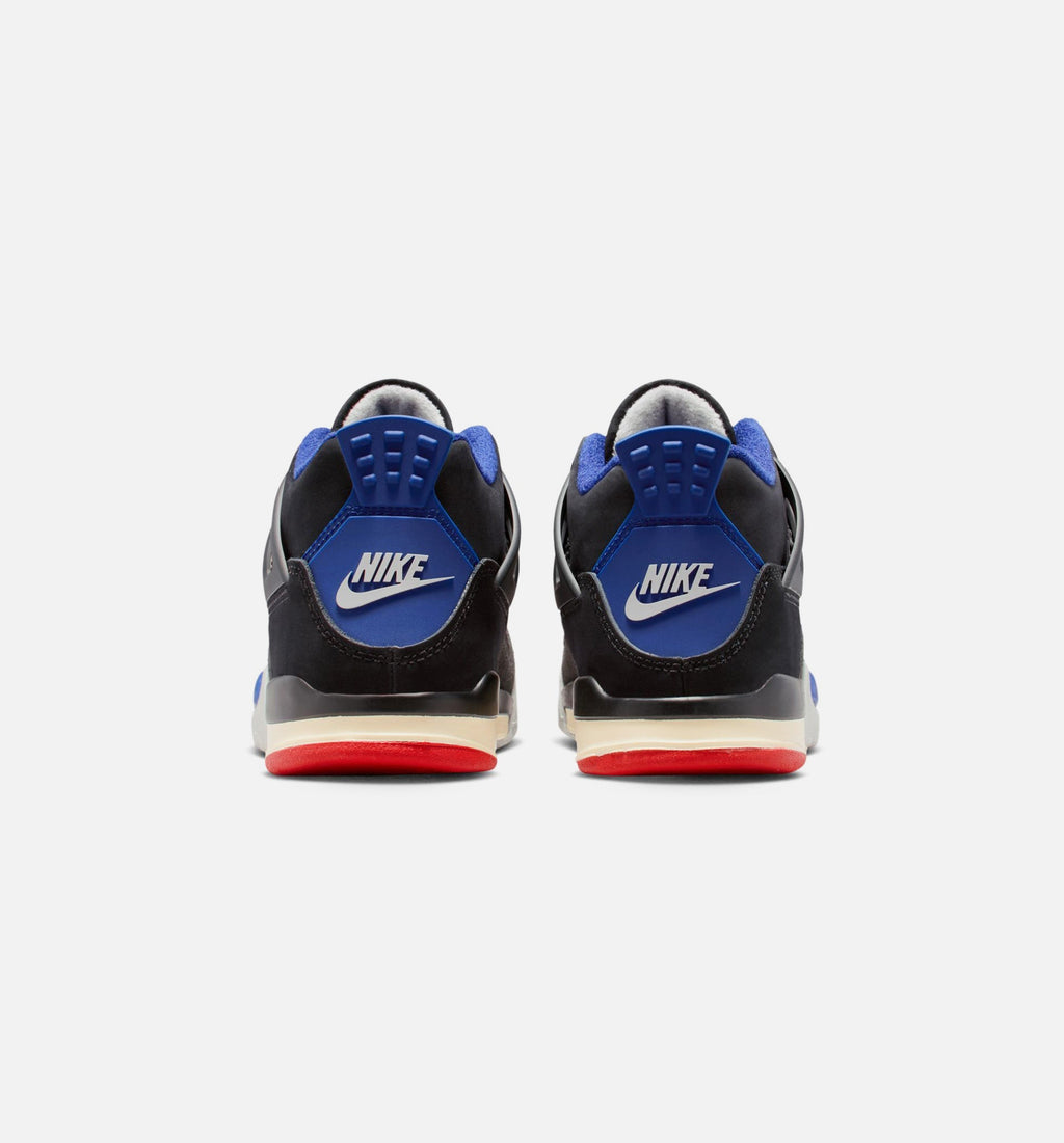 Air Jordan 4 Retro 'Rare Air' Preschool - Black/Fire Red/Deep Royal Blue