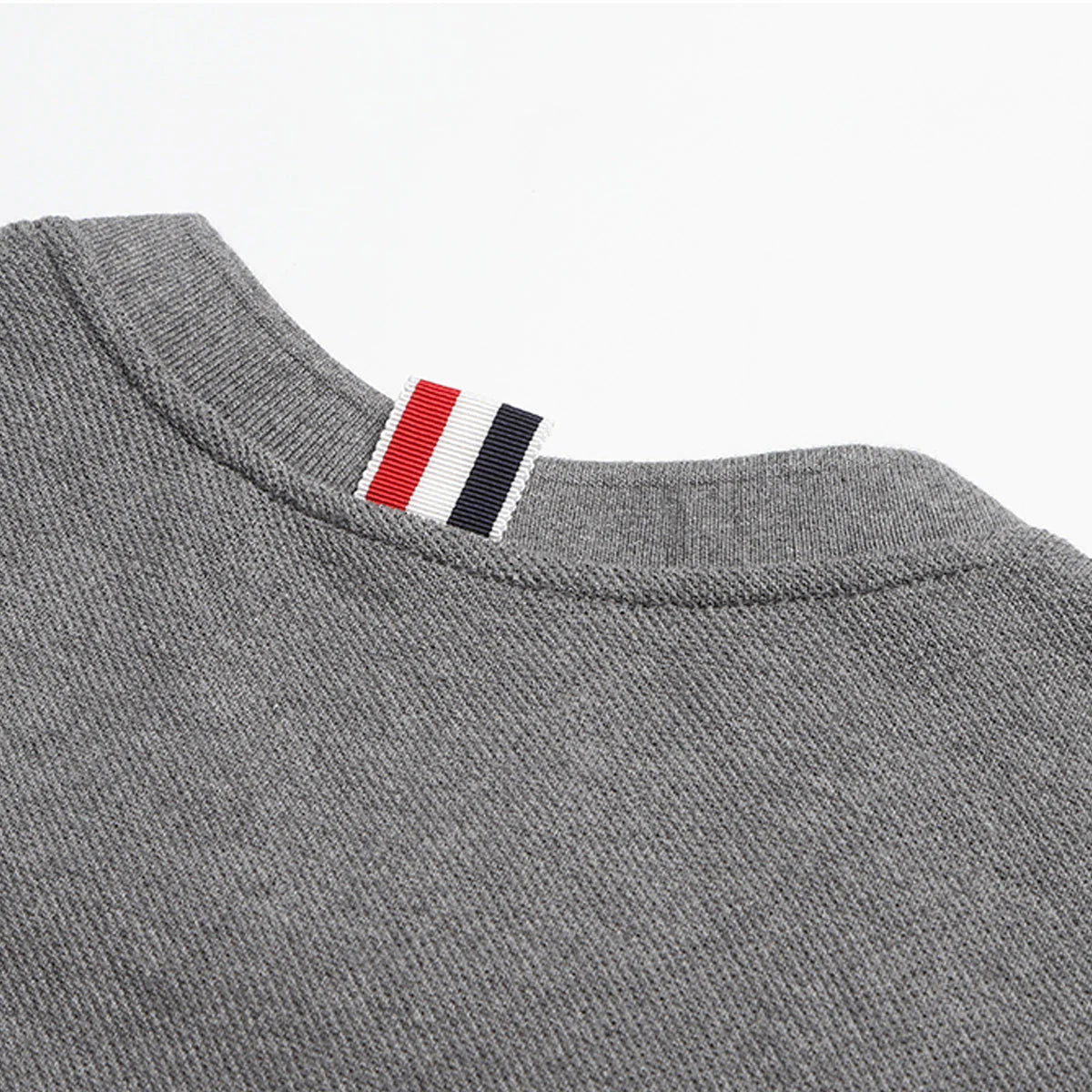 Men's Classic Four-Bar T-Shirt — Grey & Blue | Thom Browne
