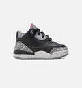 Air Jordan 3 Retro Black Cement Infant/Toddler Lifestyle Shoes - Black/Fire Red/Cement Grey/Summit White