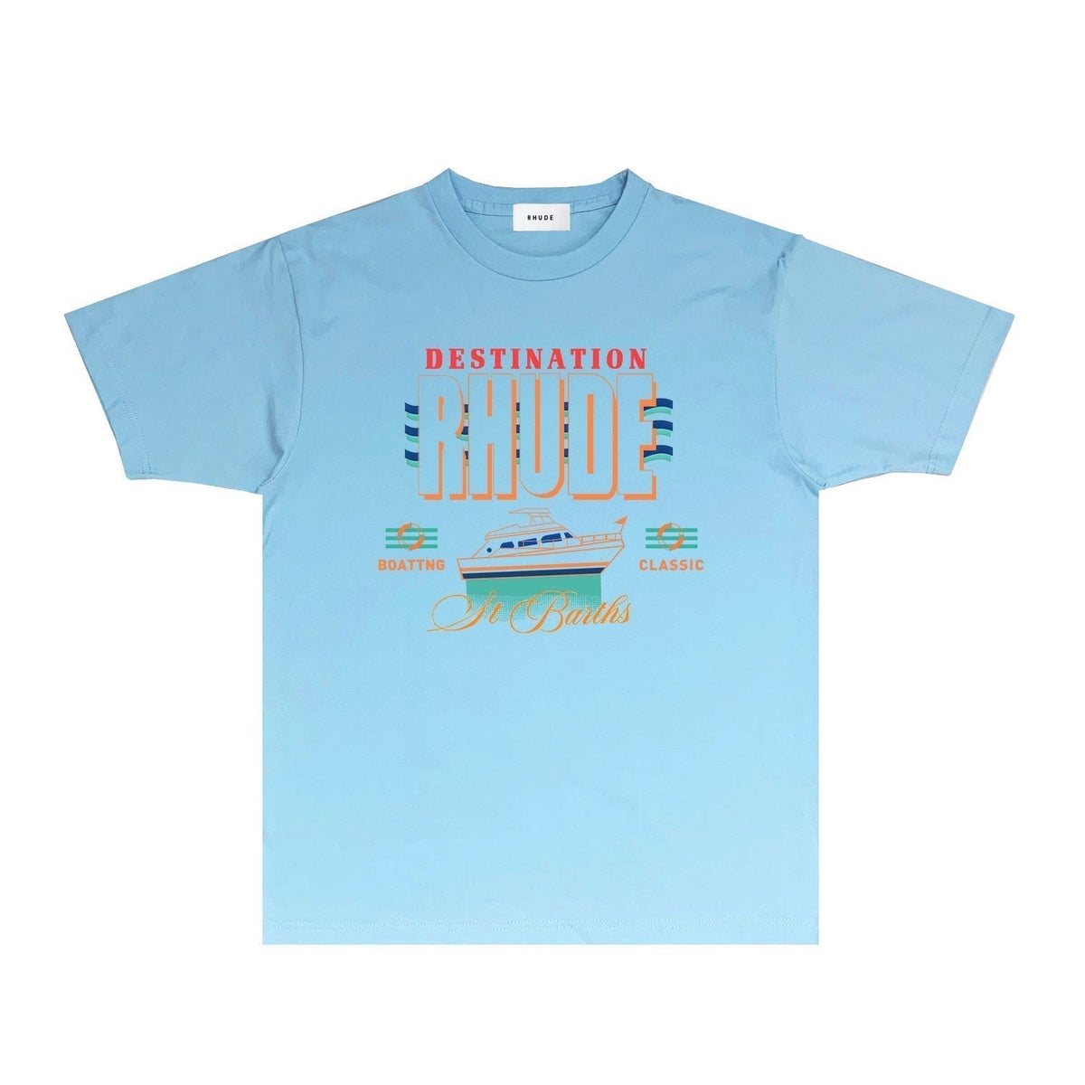 Rhude T-shirts Printed Trendy Pure Cotton