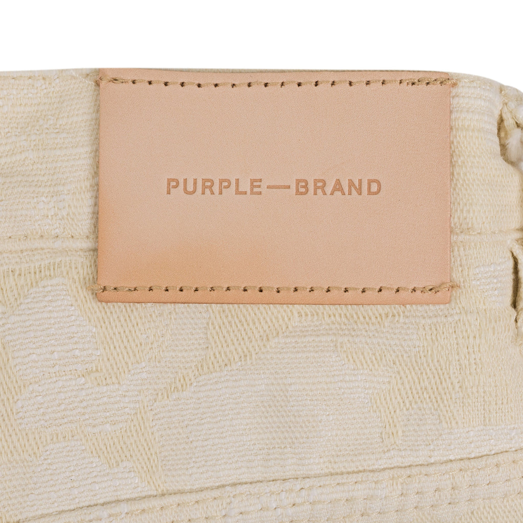 Antique White Jacquard Cargo Shorts