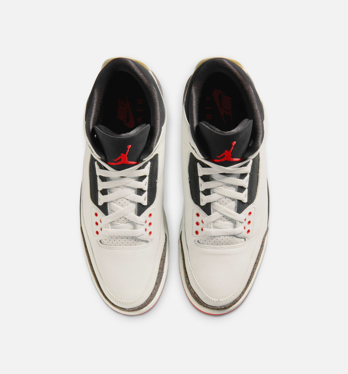 Air Jordan 3 Retro Sail And University Red Men's Lifestyle Shoes - Sail / Black / University Red / Pale Ivory