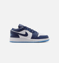 Air Jordan 1 Low Grade School | Big Kids' Lifestyle Shoe | Dark Navy/University Blue/White