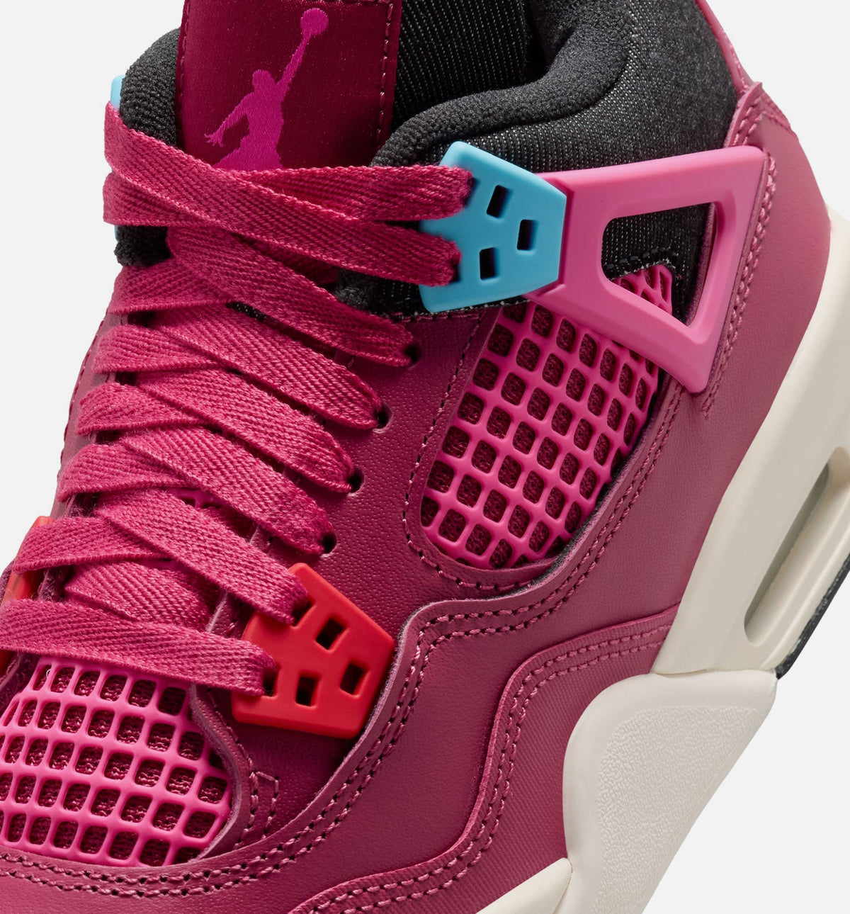 Air Jordan 4 Retro She's A Star Grade School Shoes - Sweet Beet Desert Pink Off Noir Chalk