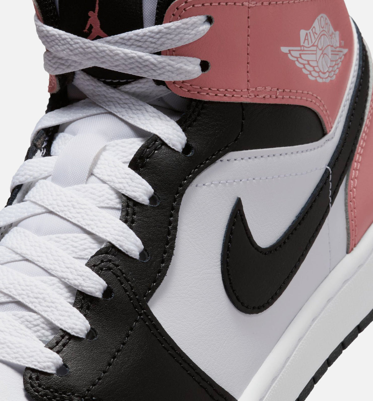 Air Jordan 1 Mid Men's Lifestyle Shoes - White/Rust Pink/Black