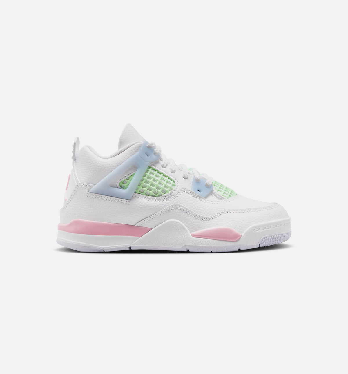 Air Jordan 4 Retro "Medium Soft Pink" Little Kids' Shoe – White/Medium Soft Pink/Half Blue