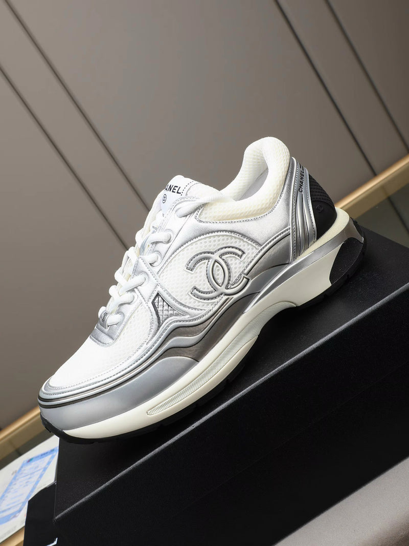 Men’s Silver Panel Runner Sneakers