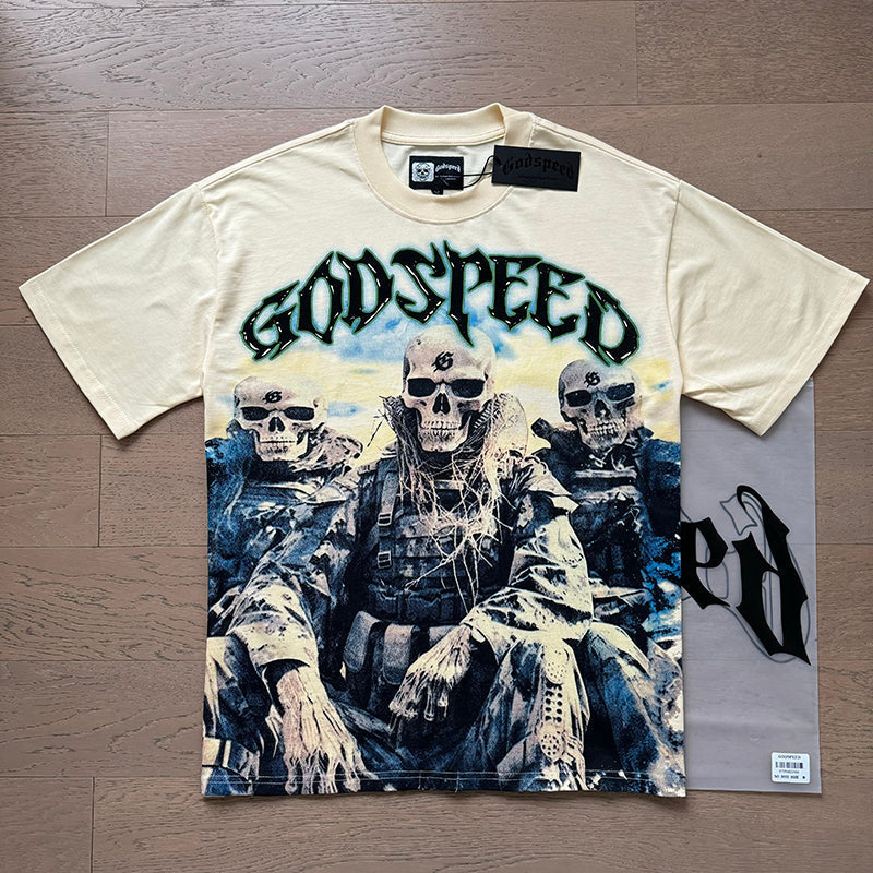 Godspeed T-Shirt Retro Fantasy Pattern