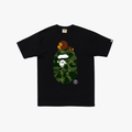 BAPE Color Camo Milo On Big Ape Tee Black