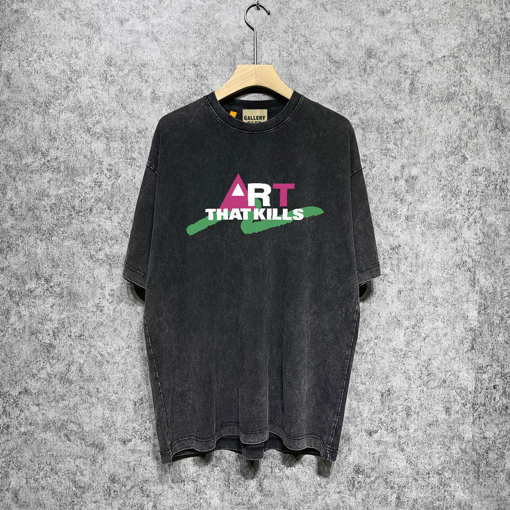 Gallery Dept T Shirts Tee Shirt Washed and Worn Short Sleeve T-shirt Blouse