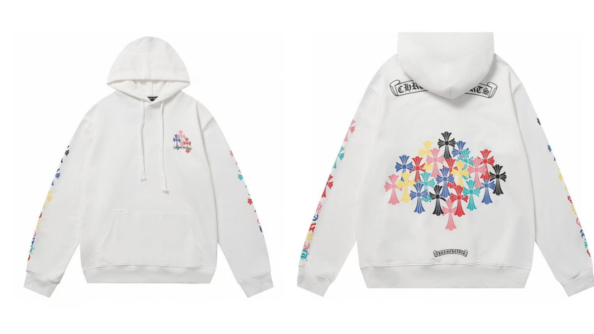 Chrome Hearts Gothic Graphic Print Pullover Hoodie Streetwear Unisex