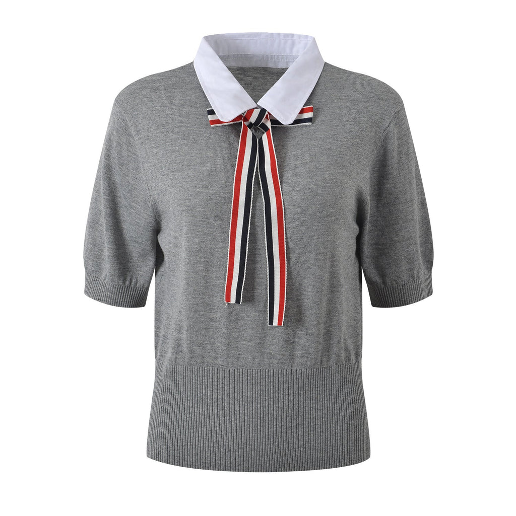 Women Ribbon POLO shirt