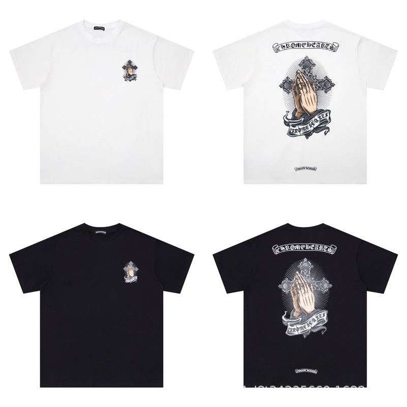 Chrome Hearts Multi‑Cross Graphic Oversized Tee Streetwear Unisex