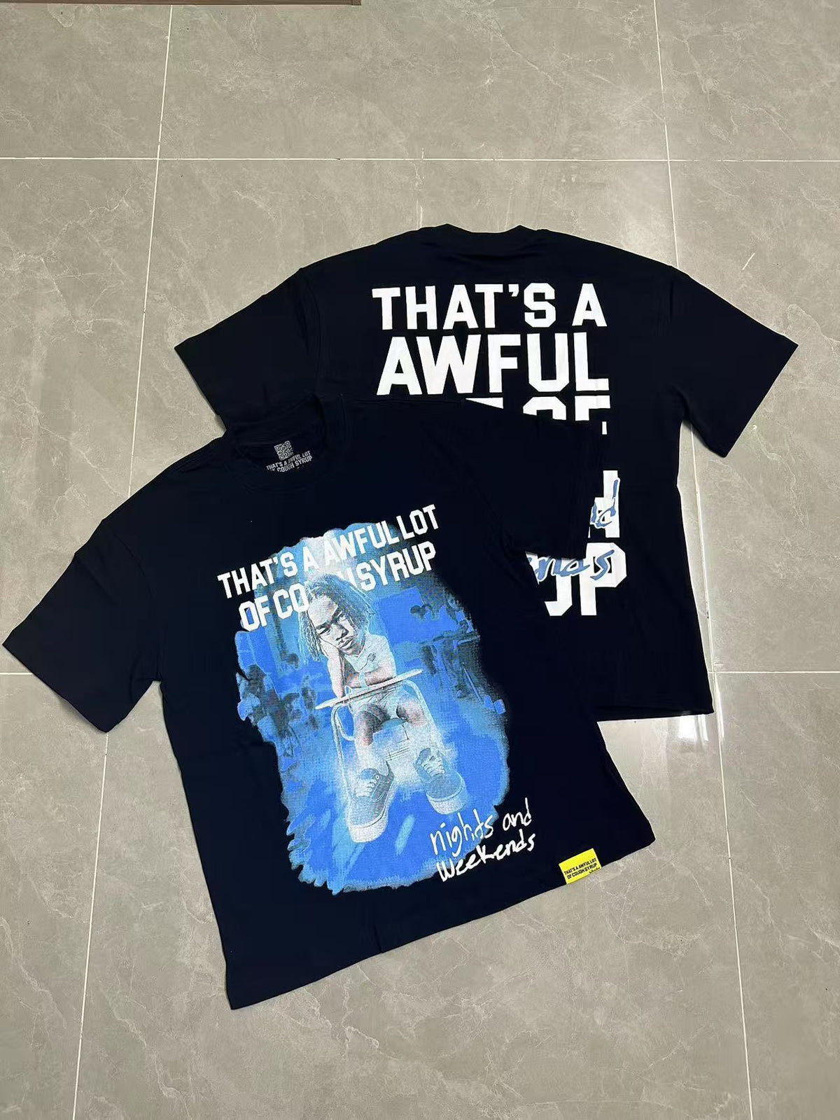 ALOCS Cough Syrup Multi‑Vintage Graphic Oversized Tee Streetwear