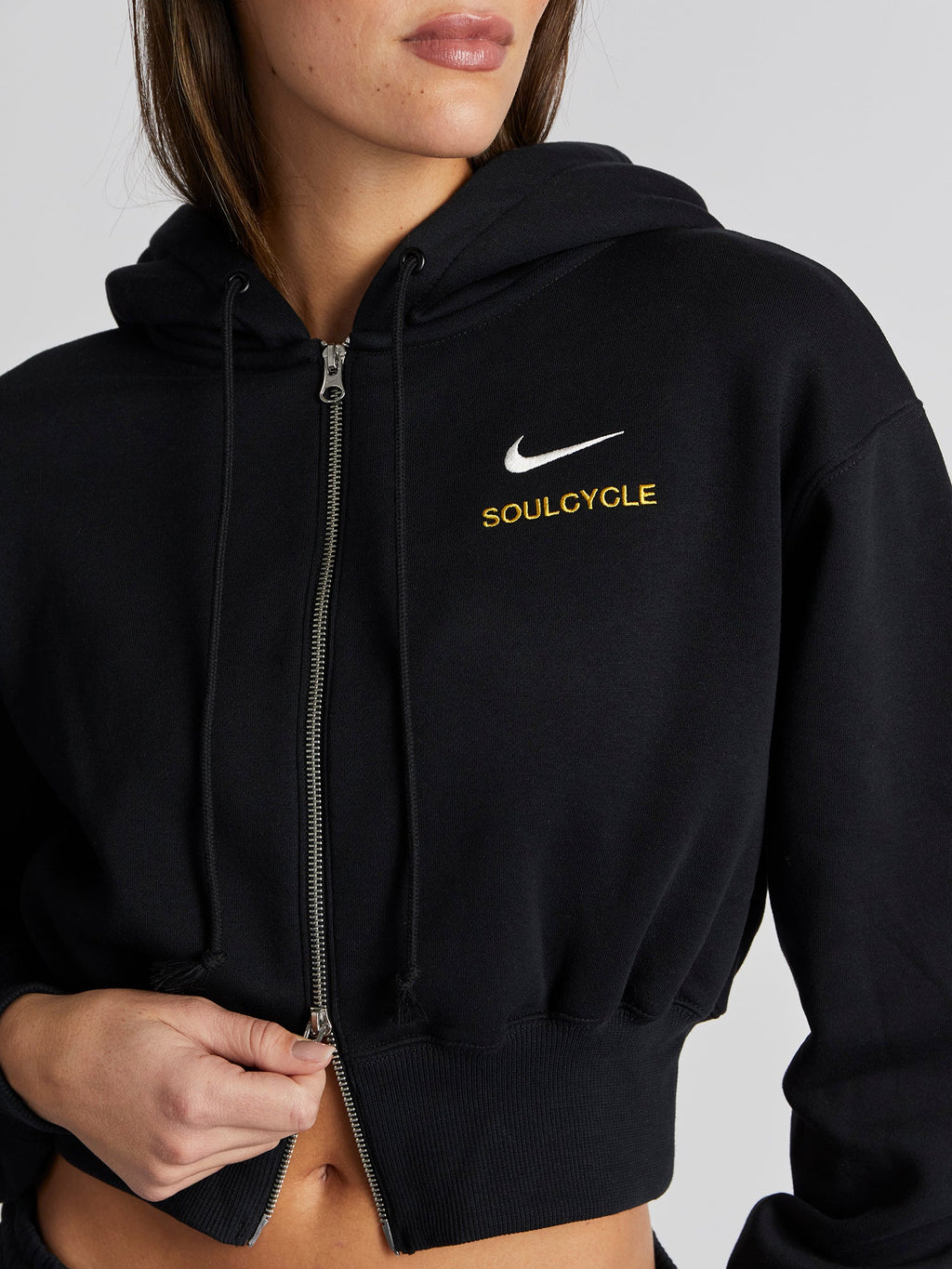 LOOSE CROP FULL ZIP HOODIE