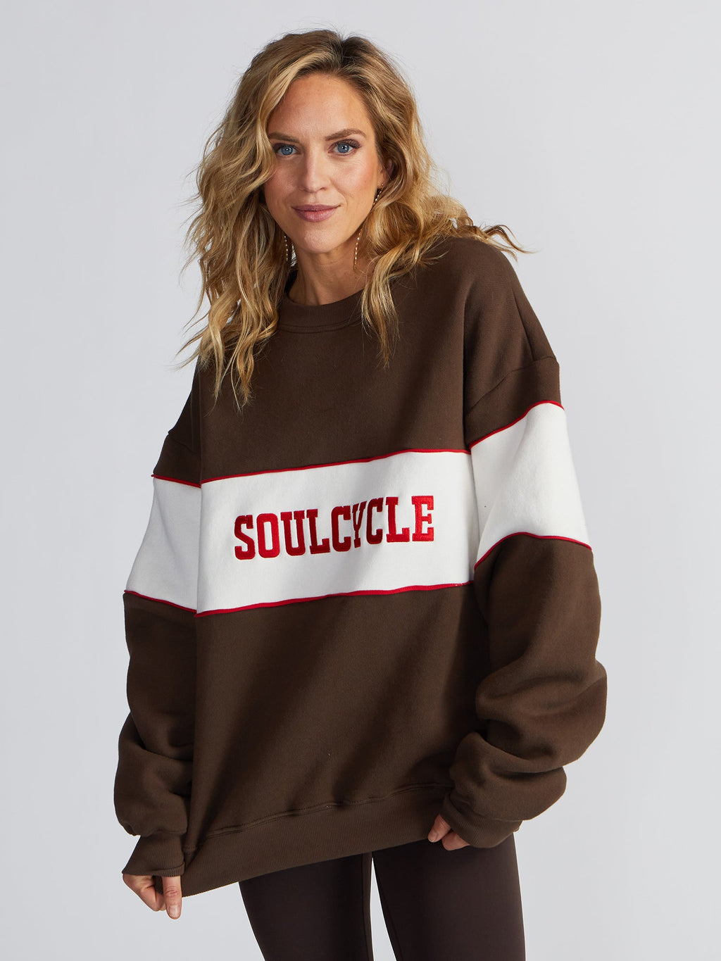 SOULCYCLE BROWN BLOCK CREW NEC