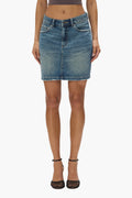 Embossed Monogram Mini Skirt