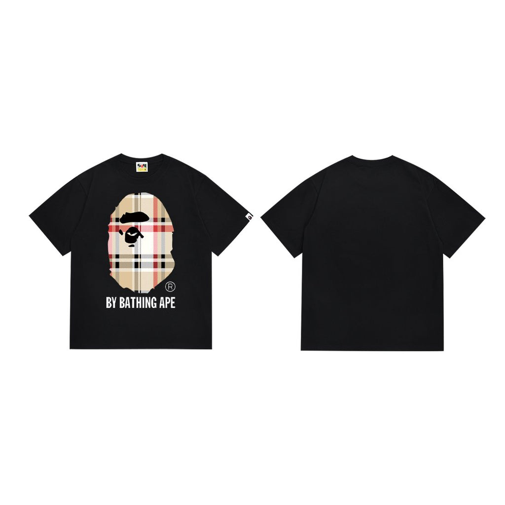 BAPE Check Ape-Face Graphic T-Shirt