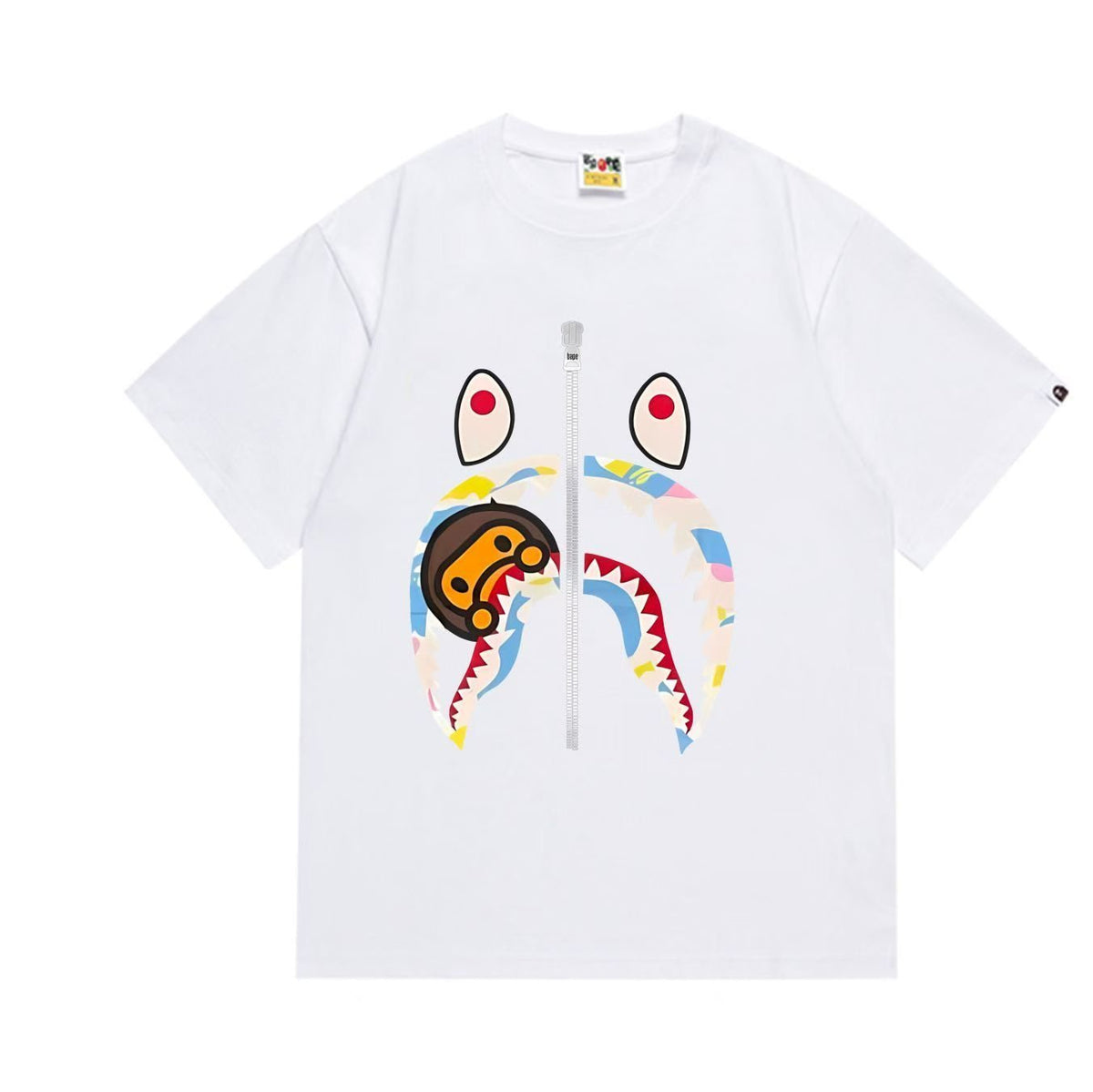 BAPE Shark Zipper Graphic T-Shirt