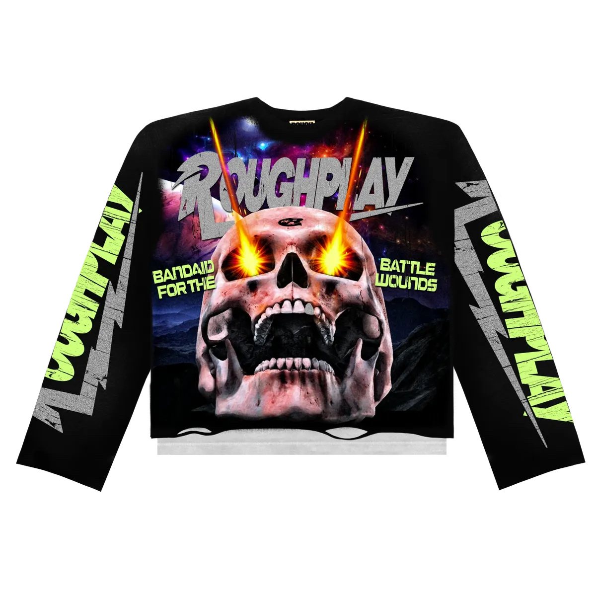 Rough Play Power Skull Long-Sleeve T-Shirt