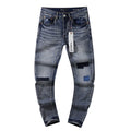 Purple Brand Patch Repair Washed Jeans - Blue
