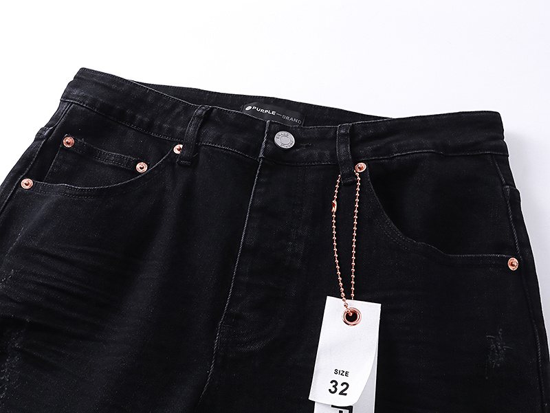 Purple Brand Black Distressed Slim Jeans