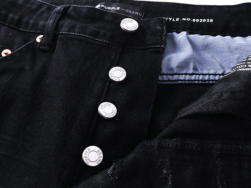Purple Brand Black Distressed Slim Jeans