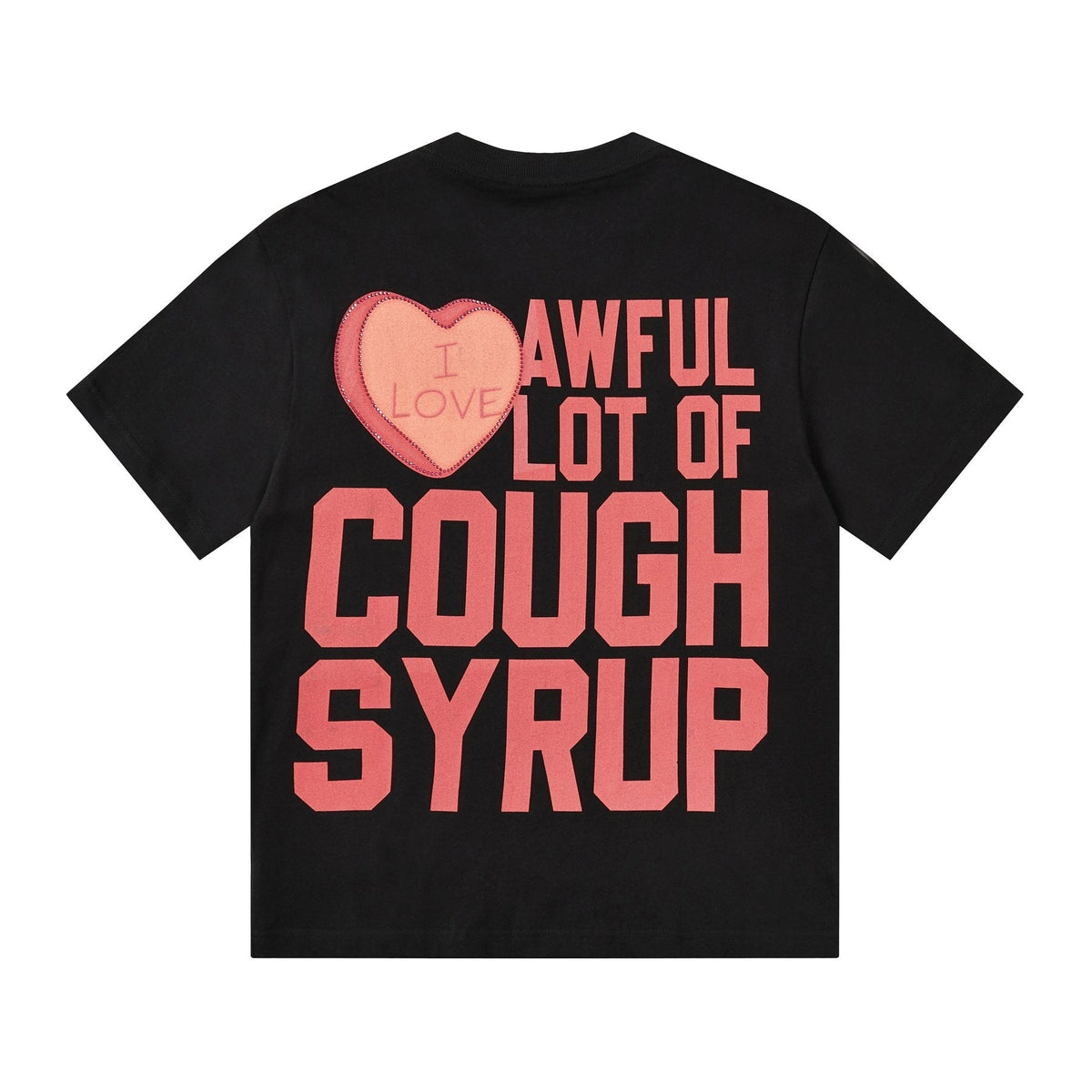 THAT'S A AWFUL LOT OF COUGH SYRUP Heart Cupid Graphic T-Shirt