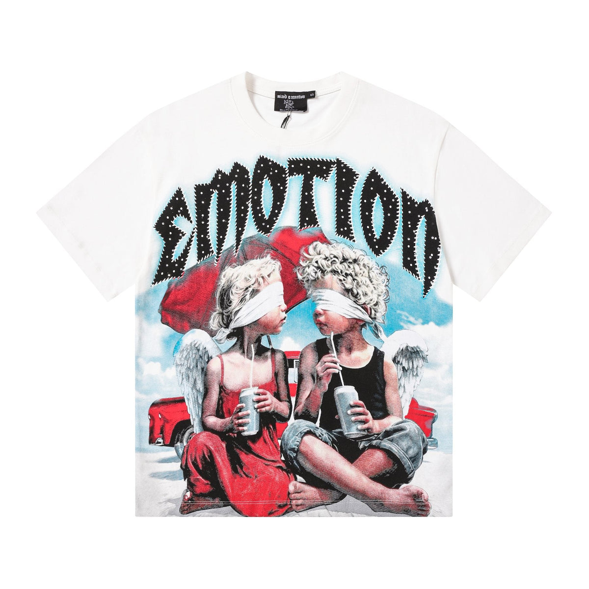MIXED EMOTION Angel Graphic Short-Sleeve T-Shirt