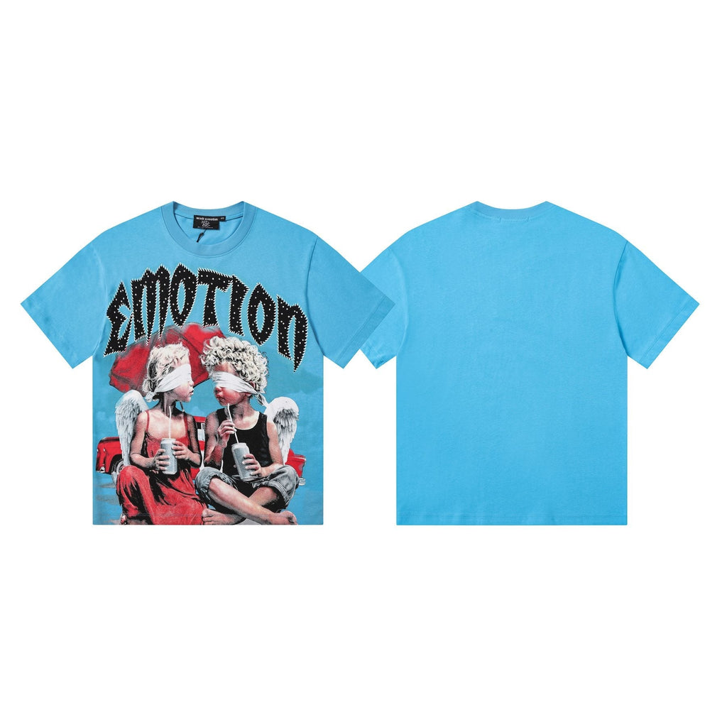 MIXED EMOTION Angel Graphic Short-Sleeve T-Shirt