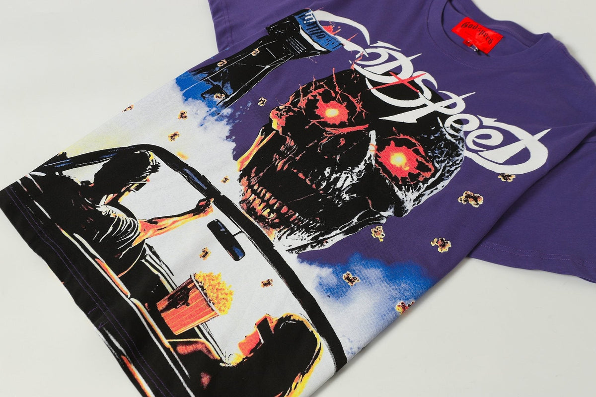 Godspeed Purple Washed Rock Graphic T-Shirt