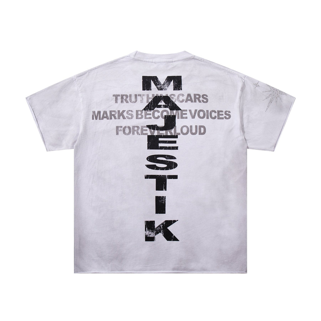 MAJESTIK Rhinestone Graphic Short-Sleeve T-Shirt