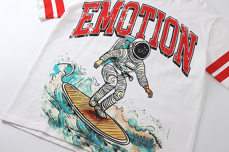 MIXED EMOTION Astronaut Graphic Ringer T-Shirt