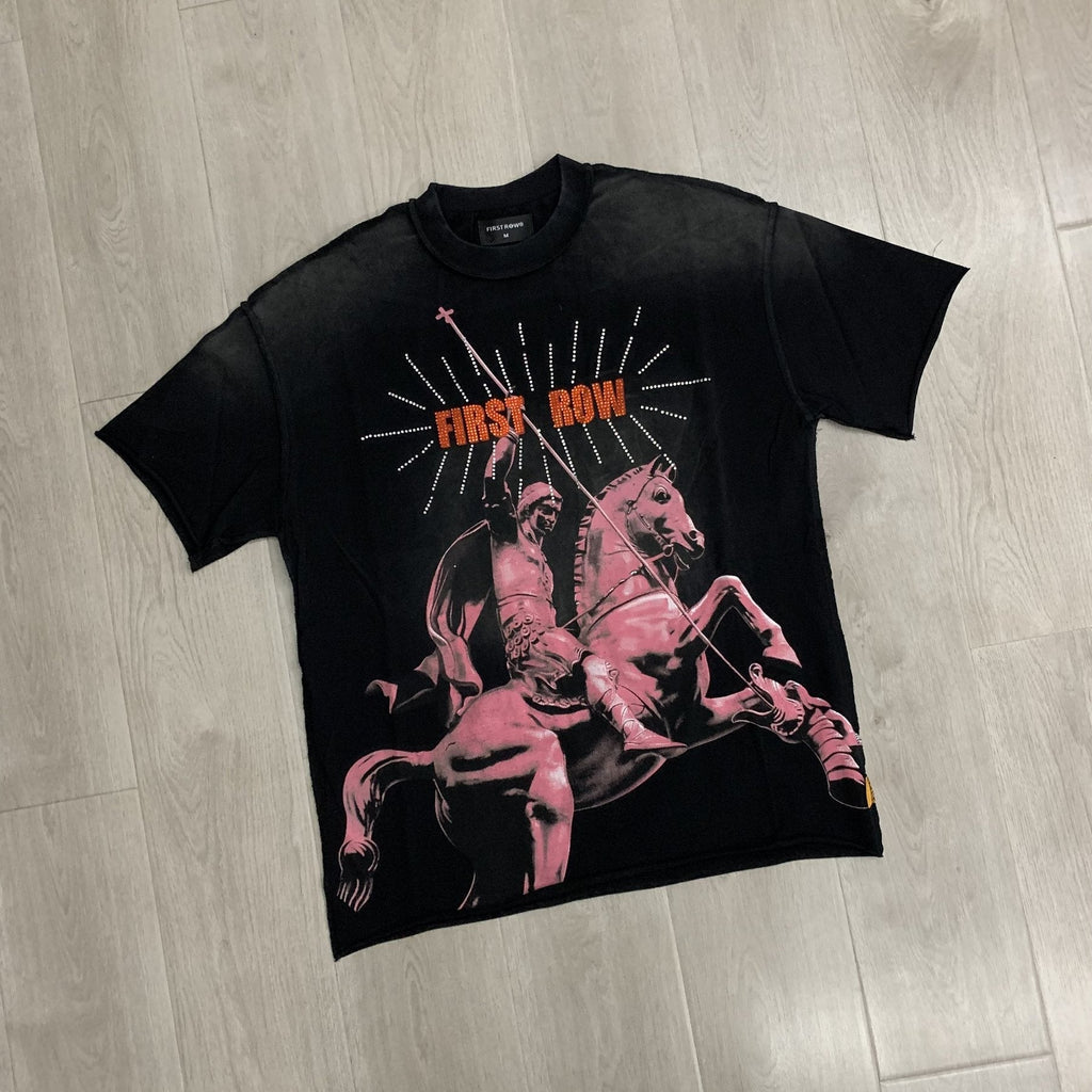 FIRST ROW Rising From Ruins Rhinestone Graphic T-Shirt